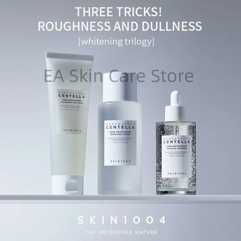 SKIN1004 Madagascar Centella Skincare Original Cleansing Gel Foam Tone Brightening Capsule Ampoule Whitening Serum Toner 3 Set