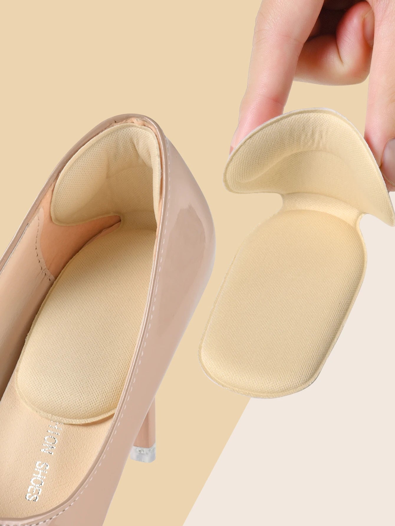 3/6Pairs Heel Pad With Insoles Attached To The Heel, Memory Foam Insoles High Heels, Anti-Wear Shoe Heel Pads