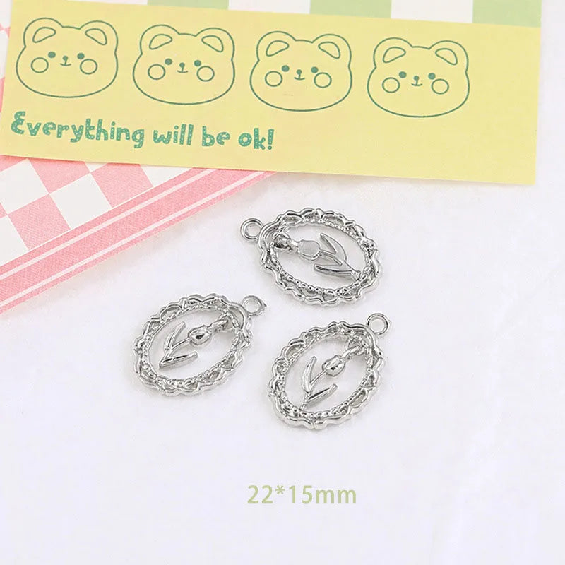 Wholesale Y2K Silver Charms for Jewelry Making Accessories DIY Pendant Necklace Bracelet Earring Women Girl Luxury Female Gift