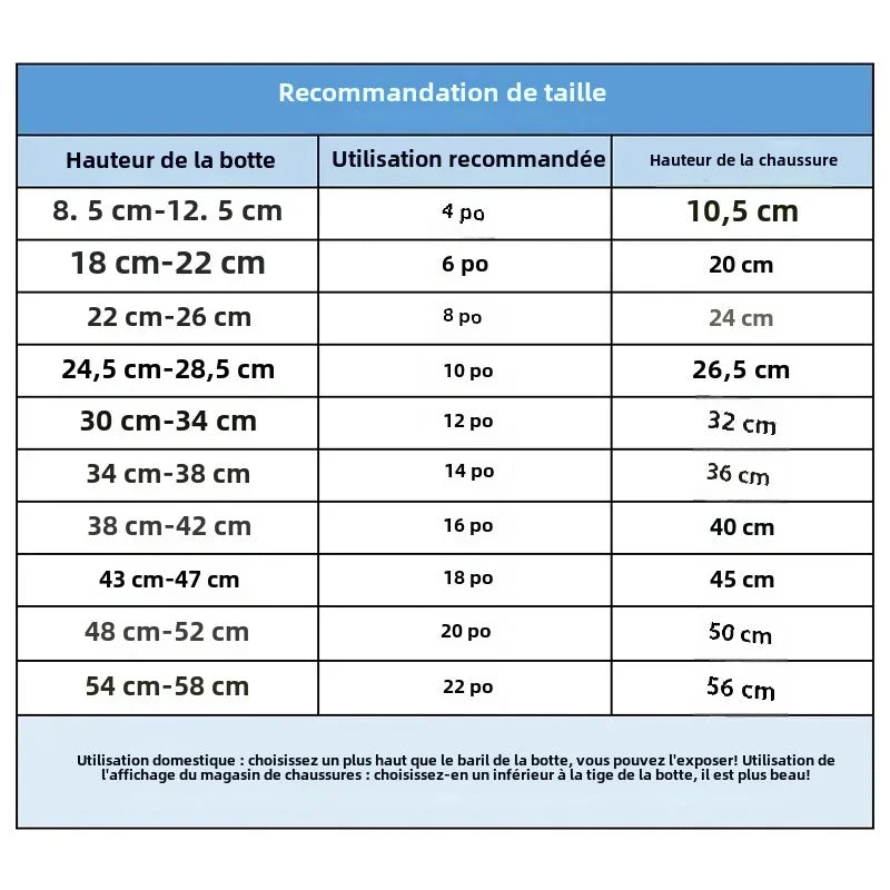 1Pcs Boot Shaper Stands Form Shoe Protector Inserts Tall Boot Support Keep Tube Shape for Women Men Plastic Long Boots Support