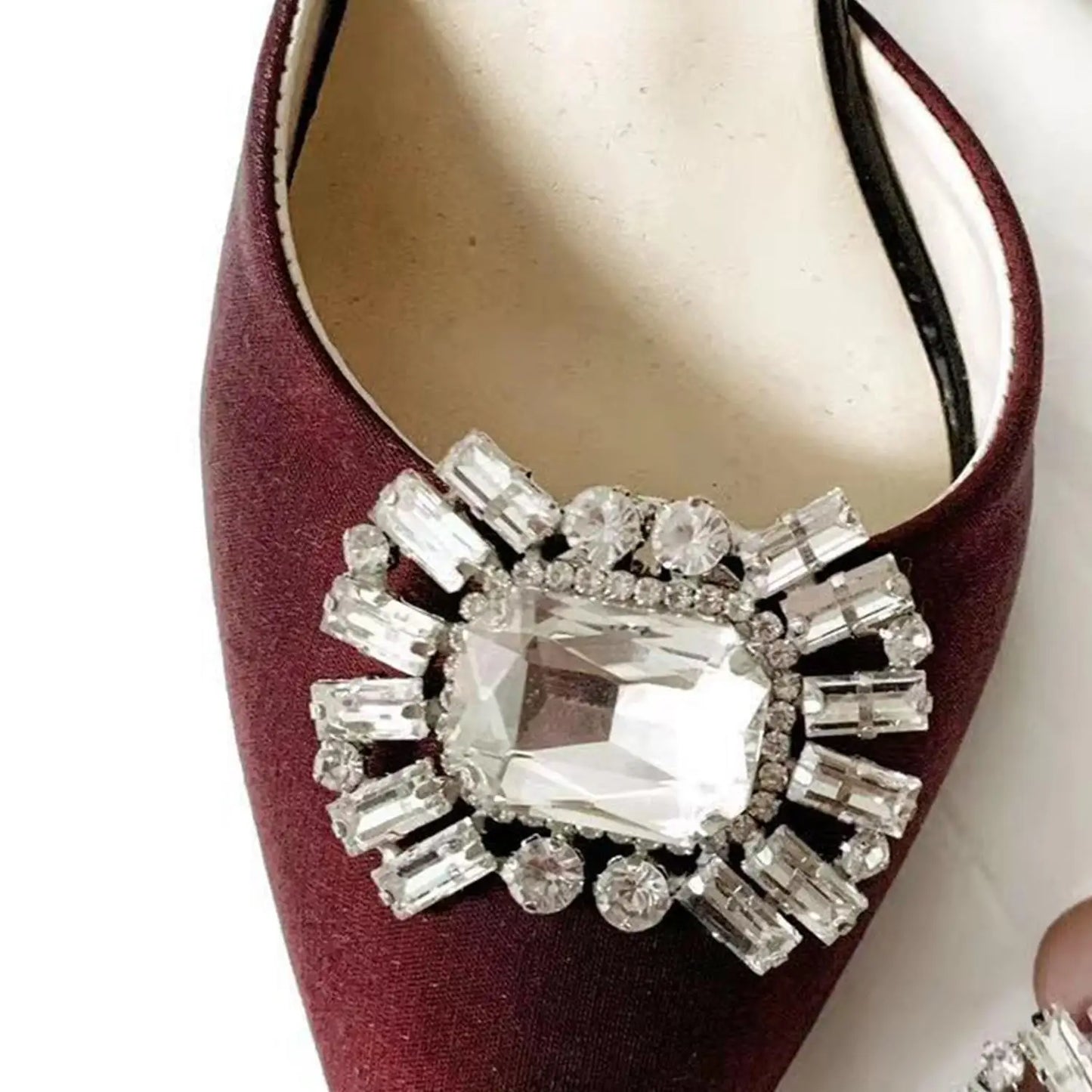 1PC Removable Lady Shoe Clips Wedding Bride Shoes Decoration Women High Heel Charms Jewelry Rhinestones Crystal Shoes Decoration