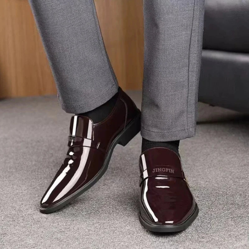 Business Leather Shoes for Men British Style Men's Office Dress Shoes Comfortable Slip-on Male Loafers Hot Daily Casual Shoes