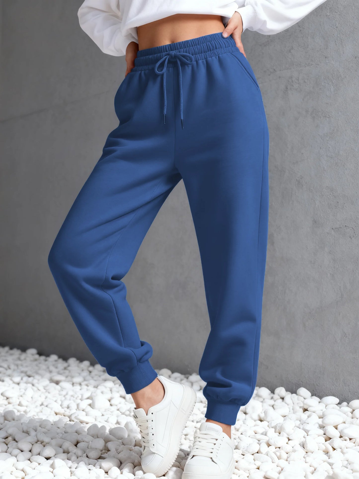 Multicolor Autumn Solid Color Womens Sweatpants Fleece Casual Unisex Long Pants All-Match Sportspants Woman Drawstring Pant