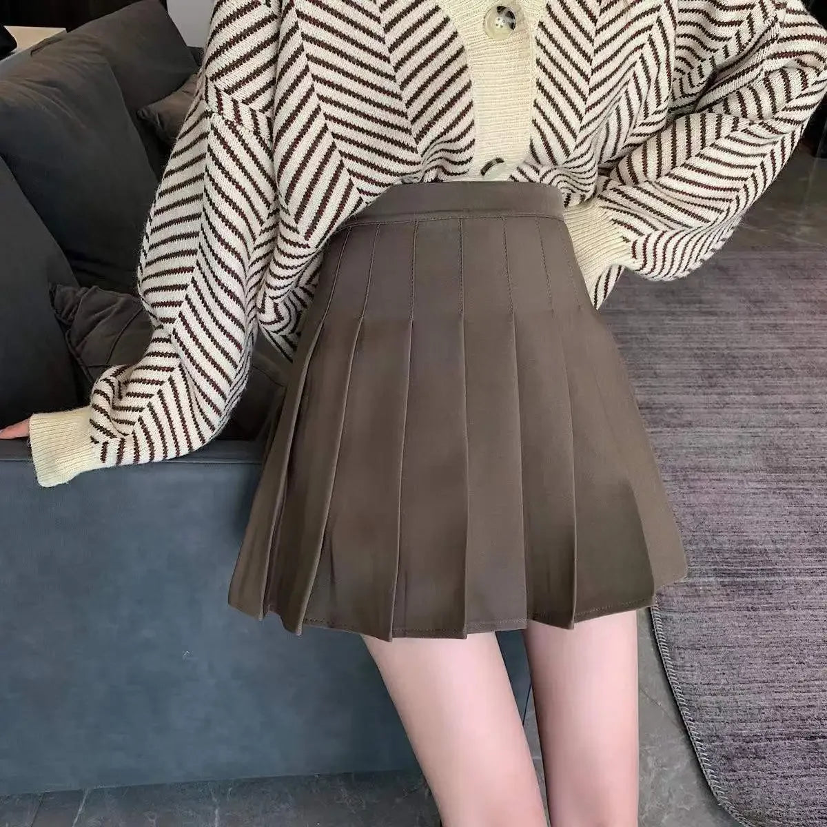 New Women Mini Skirt 2025 Summer New Korean Version College Style Tennis Dance Student Fashionable High Waisted Pleated Skirt