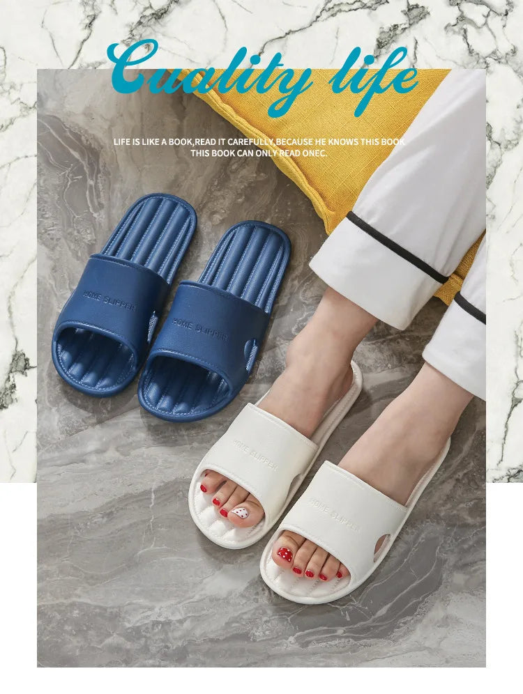 2025 Men's Summer Slippers for Home Use Women's Indoor Non Slip Shower Home Use EVA Soft Bottom Couple's Bathroom Slippers