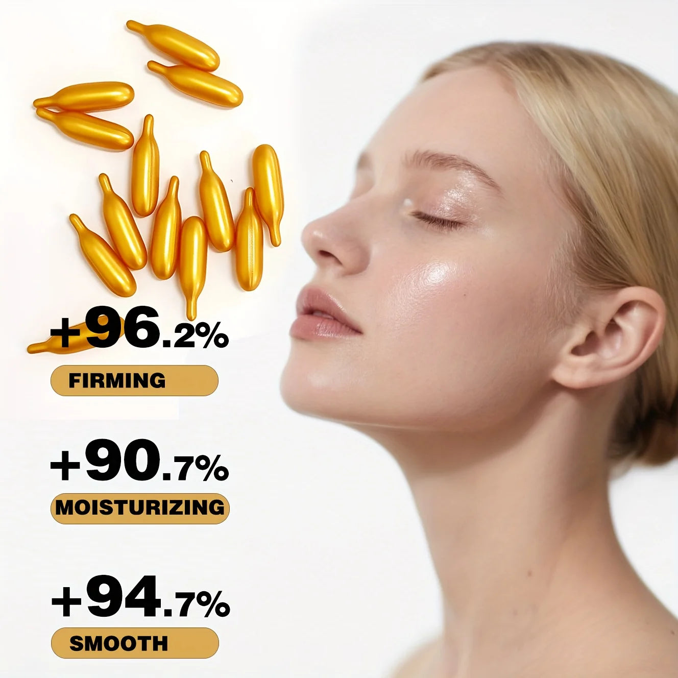 Vitamin E Serum Capsules, Single-Use Essence Capsules, Hydrating and Moisturizing Facial Skin, 90 Capsules/Bottle - 1 Bottle