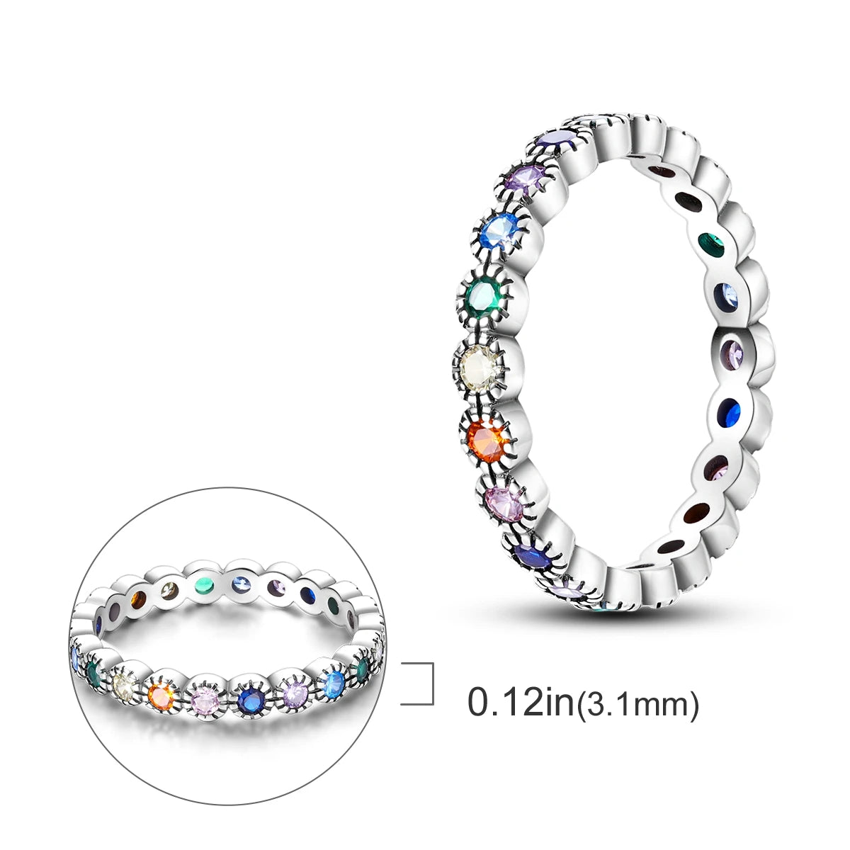Silver Plated Women Luxury Stackable Ring Real Infinite Flower Daisy Fine Jewelry Rings For Engagement Weddling Party