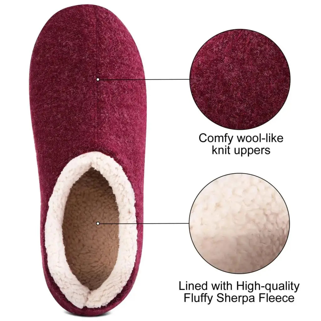 Asgard Women Winter Soft Plush Slippers Outdoor Antiskid Warm Cotton Shoes Indoor Fashion Casual Cozy Breathable House Slippers