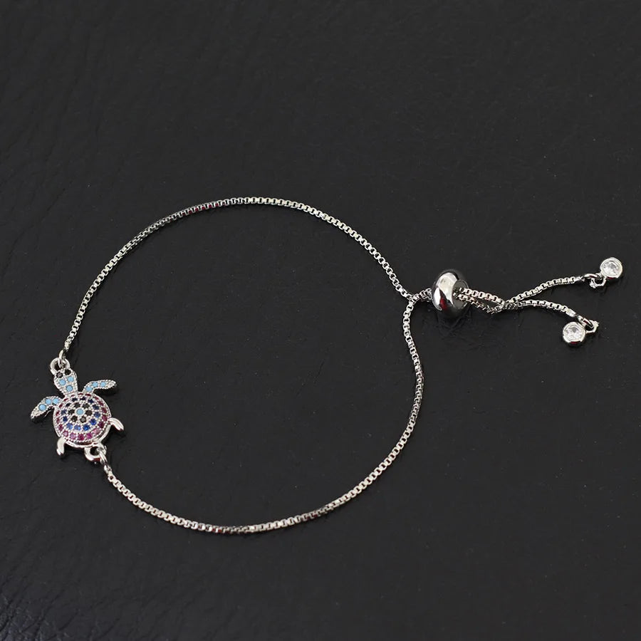 Fashion Gold Silver Color Women Chain Bracelet Adjustable Link Braclet Evil Eyes Butterfly Flower Cross Cuckold Braslet Joias