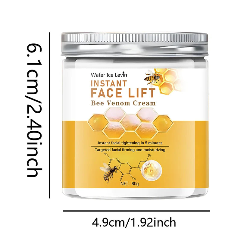 The Pestless Bee Venom Instant Facial Lifting Cream, Moisturizing, Vitamin B3, Hydrating Acid and Honey, Suitable for All Skin Types, Firming, Lifting and Smoothing Skin