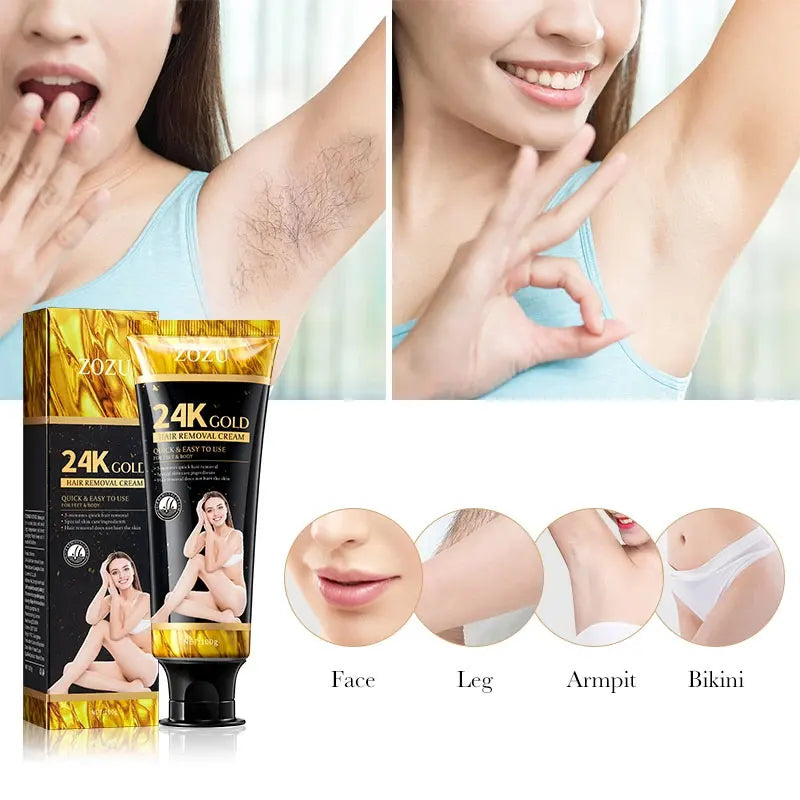 For ZOZU Hair Removal Cream Epilator Cream Intimate Areas Health Painless Hair Remover Growth Inhibitor for Men Woman Body Care
