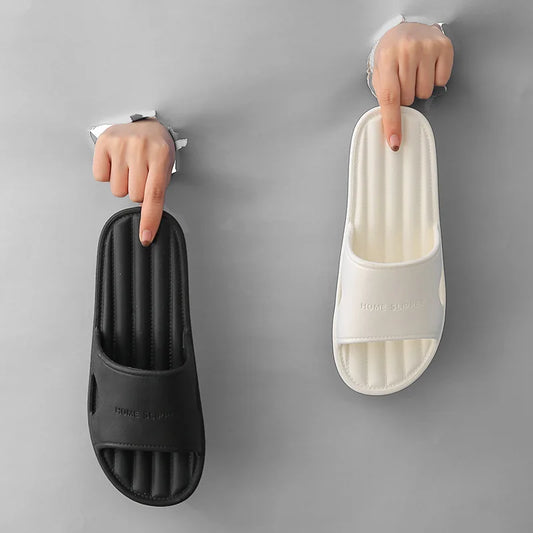 2025 Men's Summer Slippers for Home Use Women's Indoor Non Slip Shower Home Use EVA Soft Bottom Couple's Bathroom Slippers