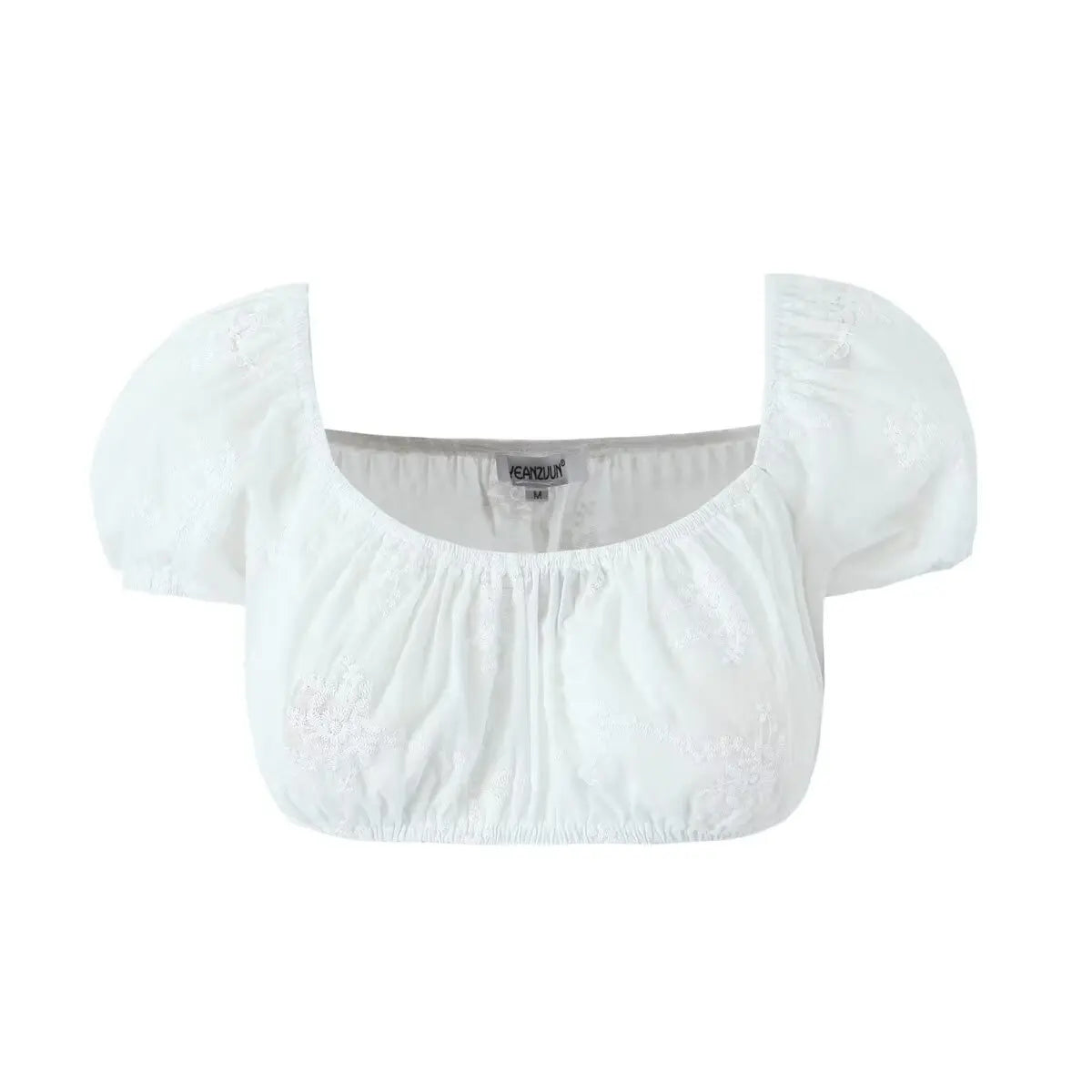 Women White Summer Outfit Botanical Garden Maxi Skirt