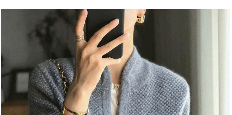 Autumn Winter New Thickened 100% Cashmere Wool Cardigan Women Stand Neck Sweater Sweater Loose Knit Base Wool Sweater Jacket