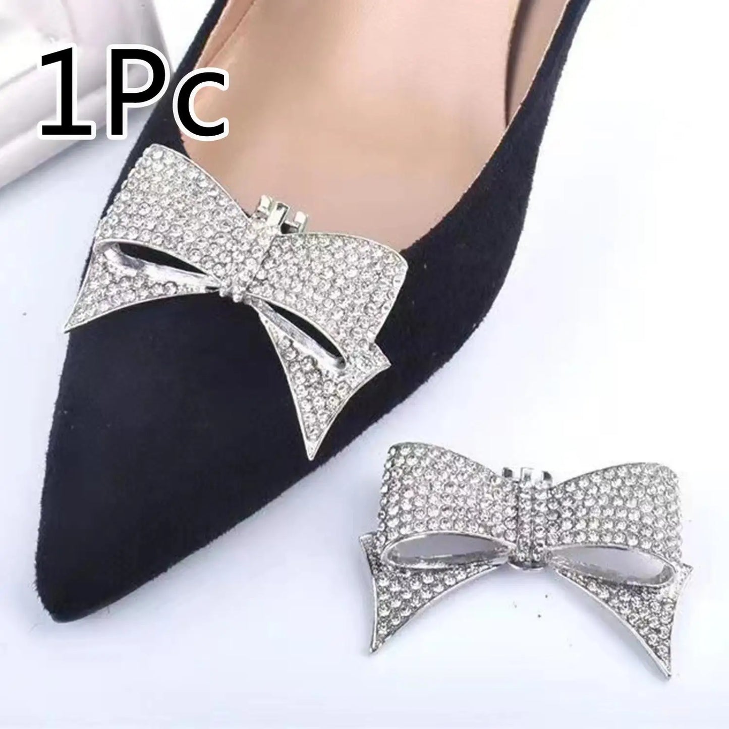 1PC Removable Lady Shoe Clips Wedding Bride Shoes Decoration Women High Heel Charms Jewelry Rhinestones Crystal Shoes Decoration