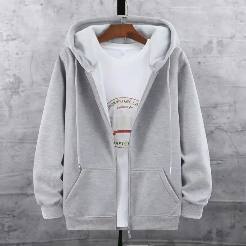 Men's Sherpa Lined Zip Hoodie Heavyweight, Winter Fleece Jacket S-5XL, Oversized Pullover Coat with Hood for Cold Weather