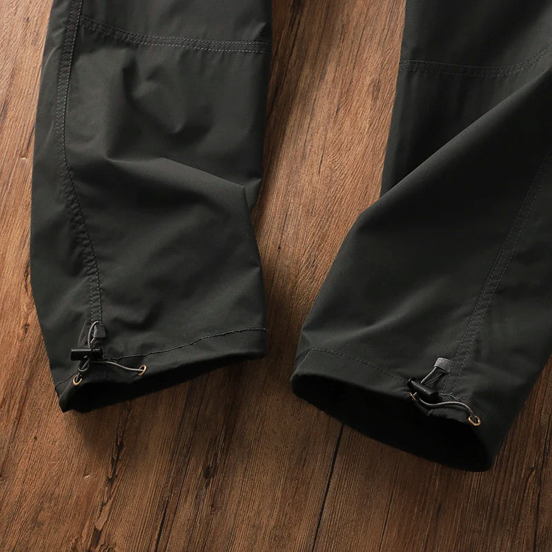 Outdoor Men's Windproof Waterproof Hiking Sports Loose Straight Multibag Workwear Casual Long Trousers Faionable Urban Sle