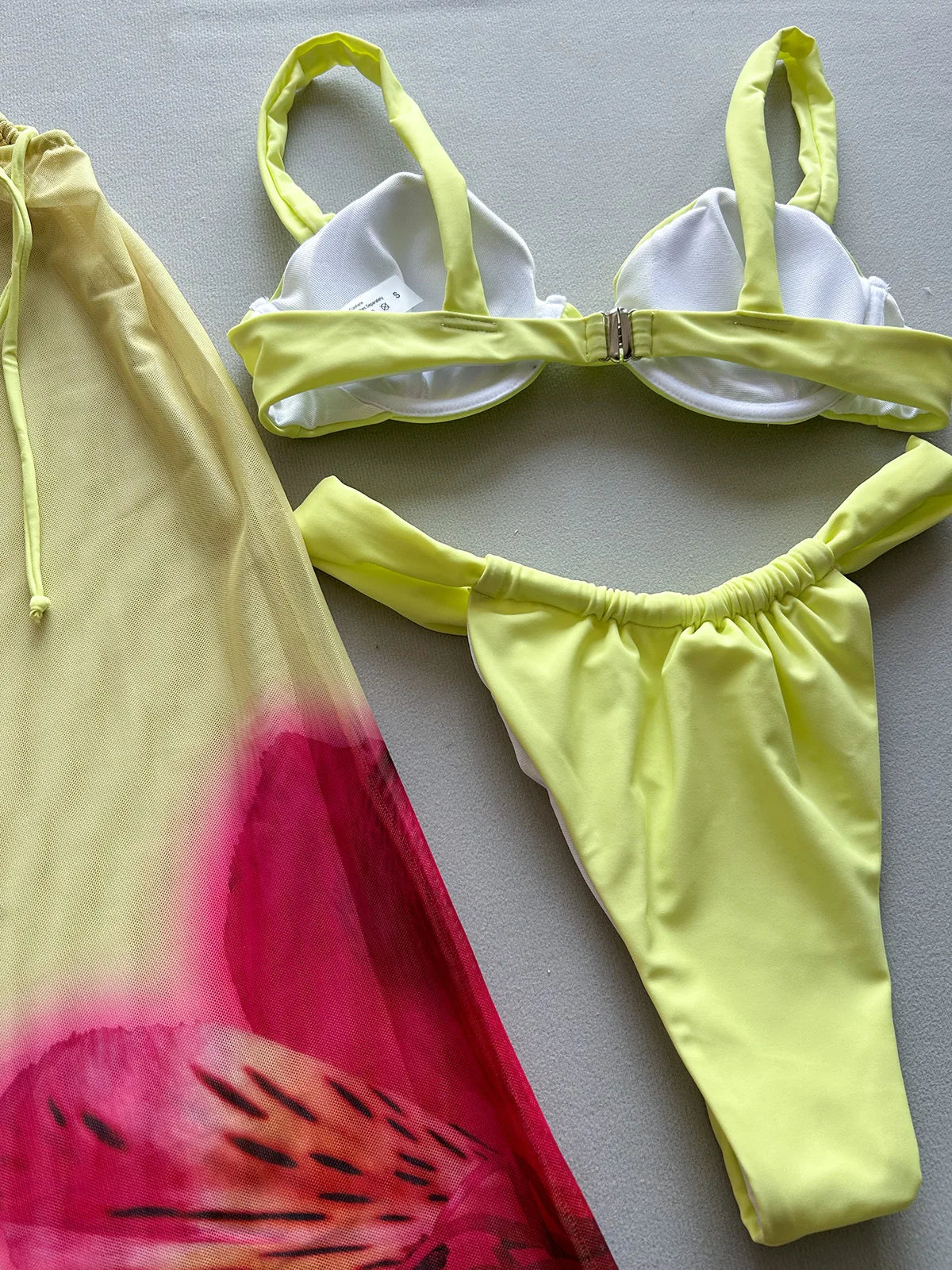 Sexy 2025 Push Up Bikini Set 3 Pieces Swimwear Low Waist Biquini Swimsuit Summer Brazilian Bathing Suit Floral Beachwear Skirt