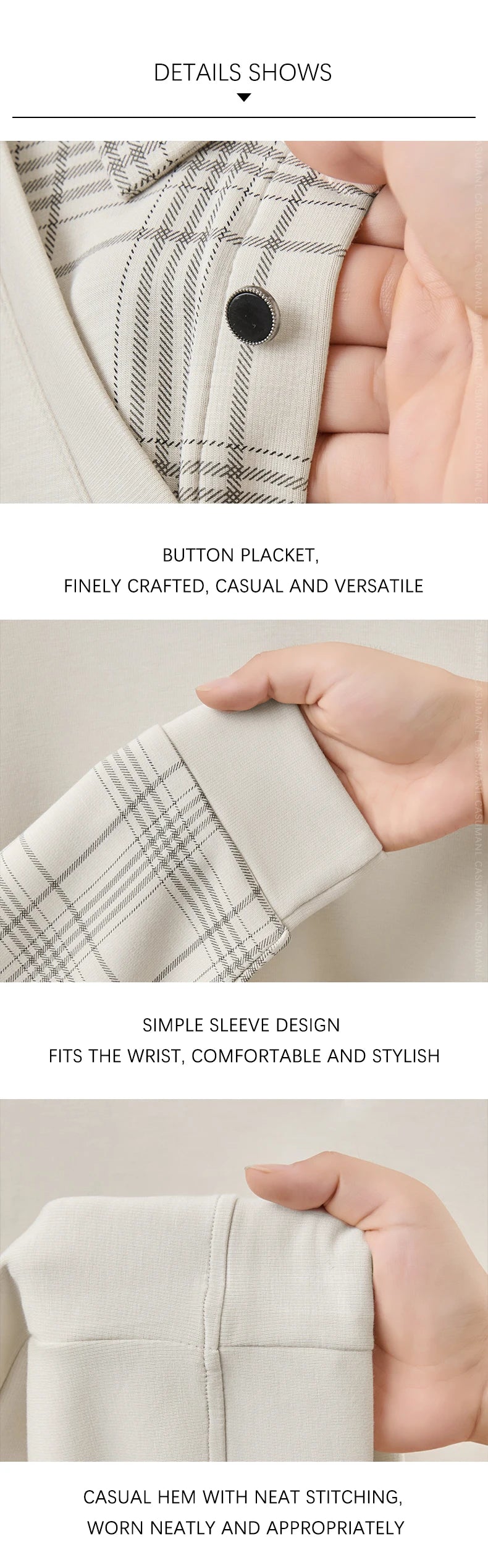 TFETTERS Long Sleeve Polo Shirt Men 2025  Autumn New Business Slim Fake Two Shirt Man Casual Loose Plaid Graphic Shirt for Men