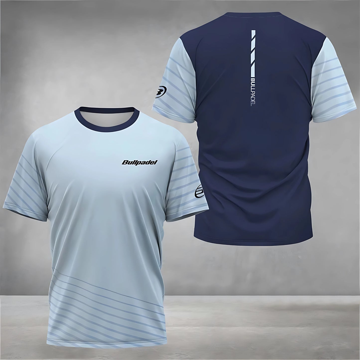 2025 Summer New Men's T-shirt Casual sporty breathable lightweight 3D printed outdoor tennis sport T-shirt