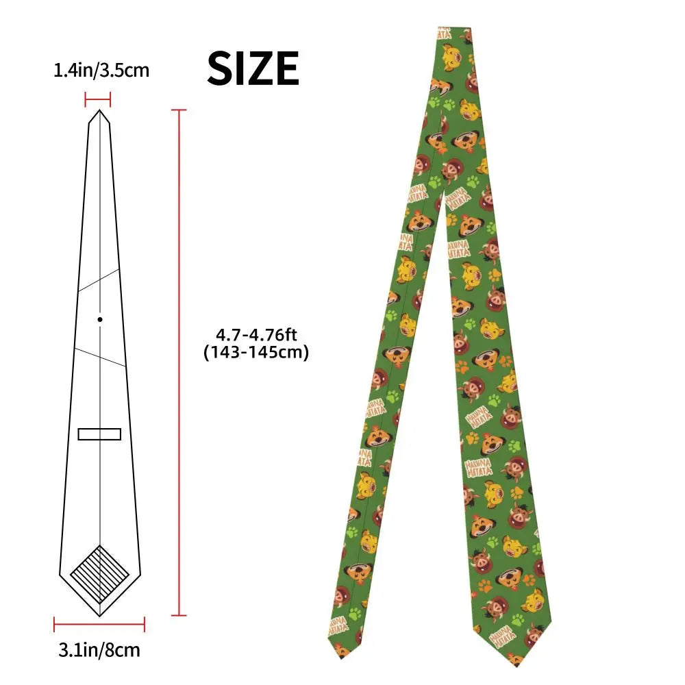Custom The Lion King Hakuna Matata Necktie Mens Mens Suit Tie For Thanksgiving Day