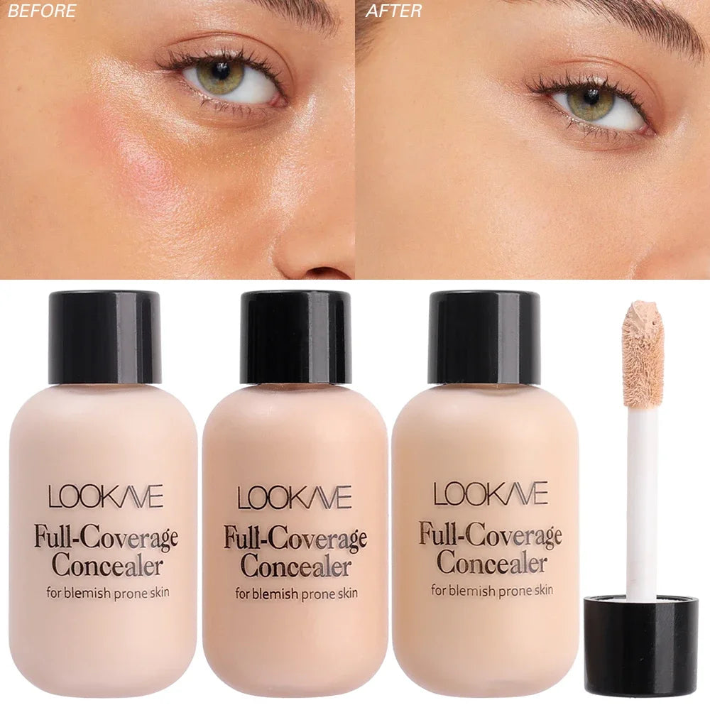 Waterproof Matte Concealer Cream Full Coverage Acne Dark Circles  Oil Control Lasting Liquid Foundation Facial Makeup Cosmetics
