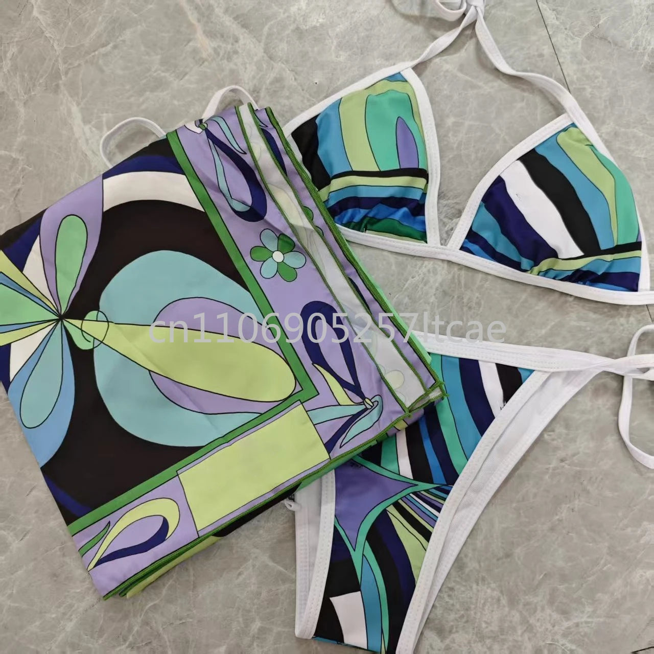 Luxury Design Women's Scarf Bikini Sets Letter Signature Logo Designer Brand Lady Headband Swimsuits