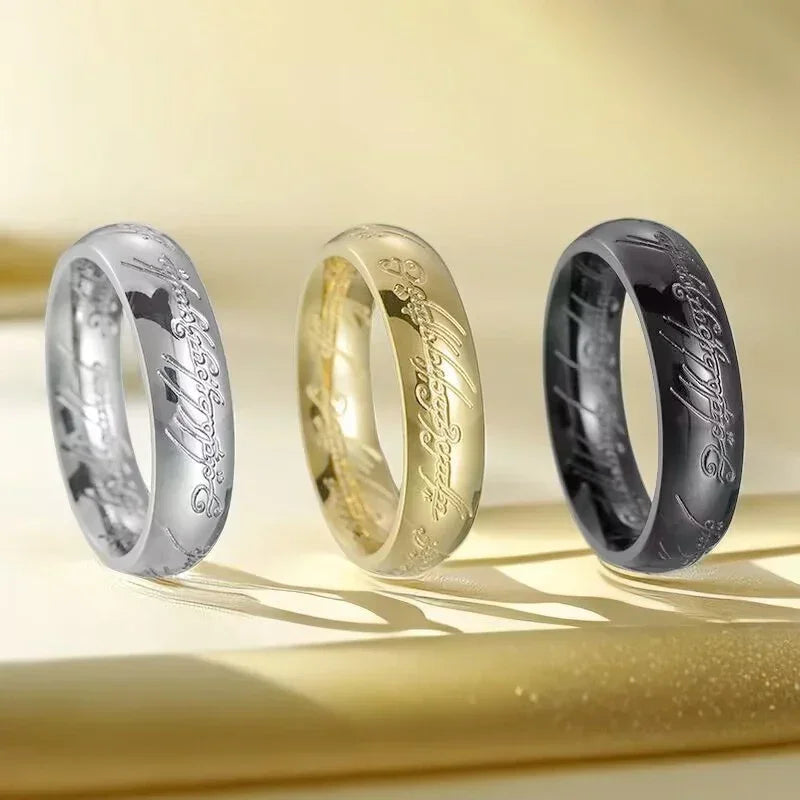 Stainless steel Language Rings for Unisex Fashion Accessories Jewelry