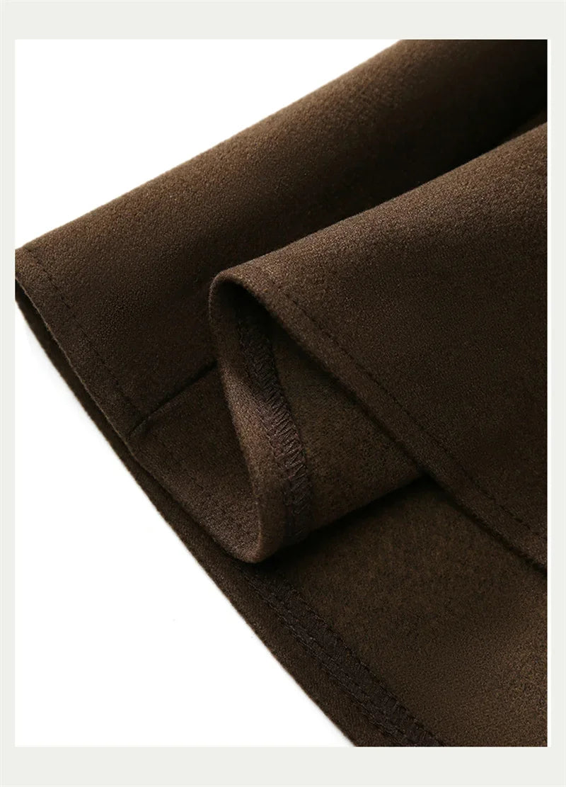 New Spring Autumn Fashion Skirt Women Elegant High Waist Solid Color A-line Casual Midi Skirts Office Lady Women's Clothing