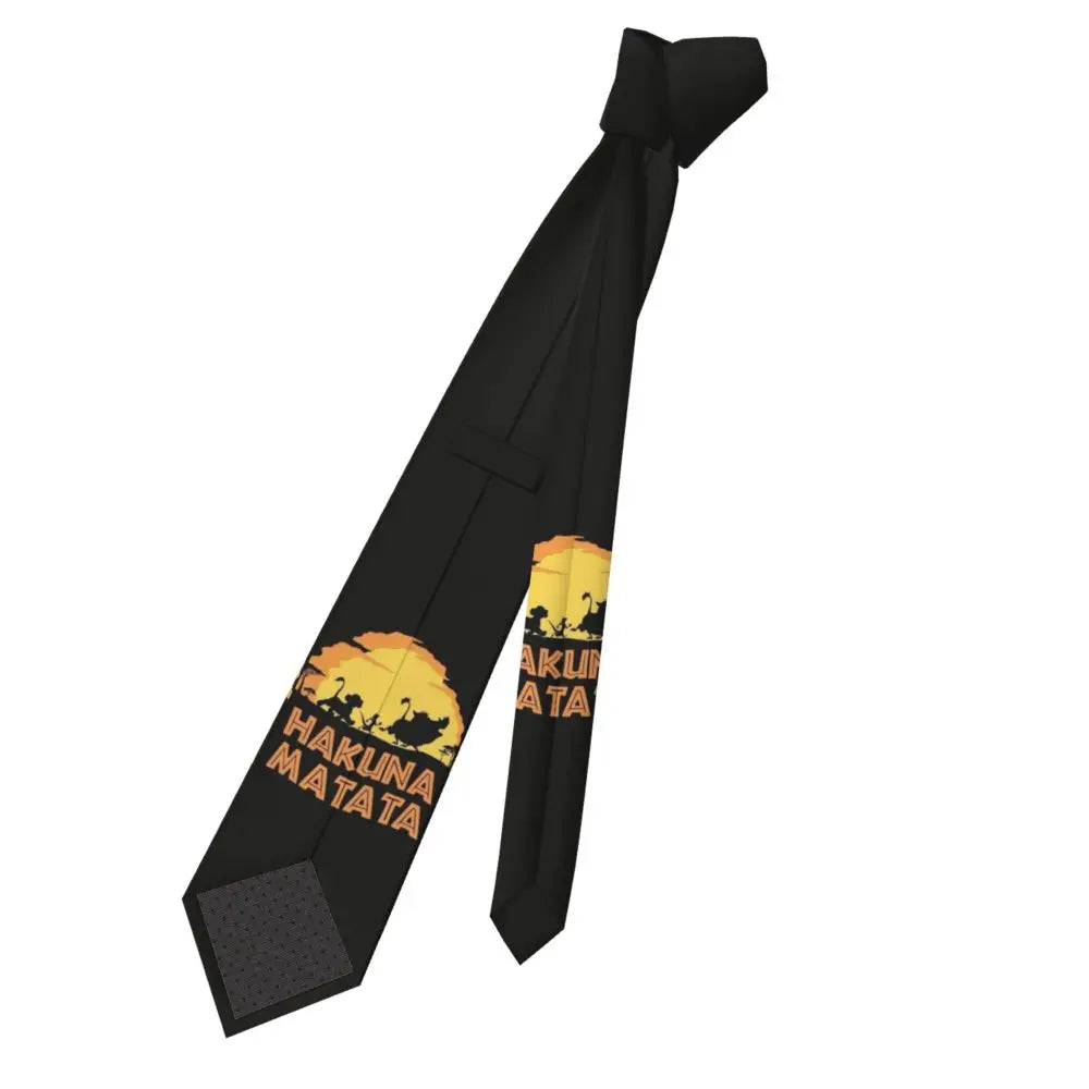 Custom The Lion King Hakuna Matata Necktie Mens Mens Suit Tie For Thanksgiving Day