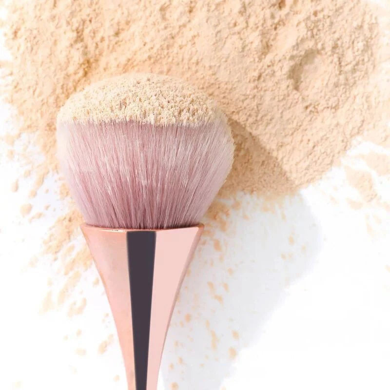 Rose Gold Powder Blush Makeup Brushes Professional Make Up Brush Soft Hair Large Nail Dust Cleaner Manicure Cosmetic Beauty Tool