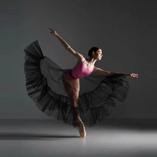 Sexy See Through Dancing Skirt One Layer Ruffles Big Skirt For Women  Custom Color And Size Sheer Skirts To Party