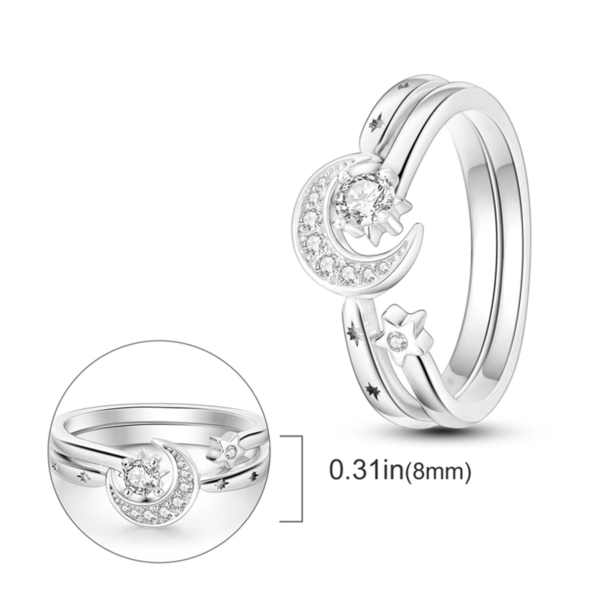 Silver Plated Women Luxury Stackable Ring Real Infinite Flower Daisy Fine Jewelry Rings For Engagement Weddling Party