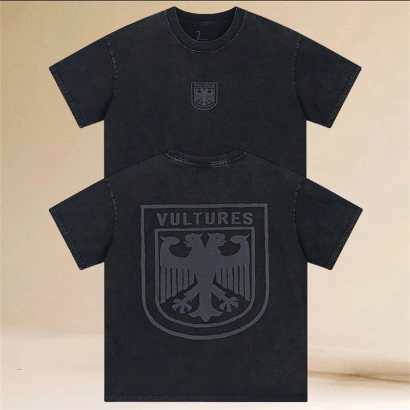 Kanye West Vultures Music Album Graphic YZY T Shirts Men Women Oversized T-shirts Male T-shirt Top Tees