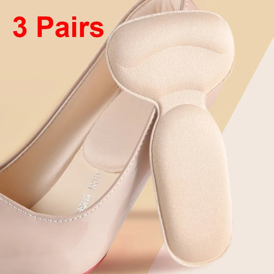 3/6Pairs Heel Pad With Insoles Attached To The Heel, Memory Foam Insoles High Heels, Anti-Wear Shoe Heel Pads
