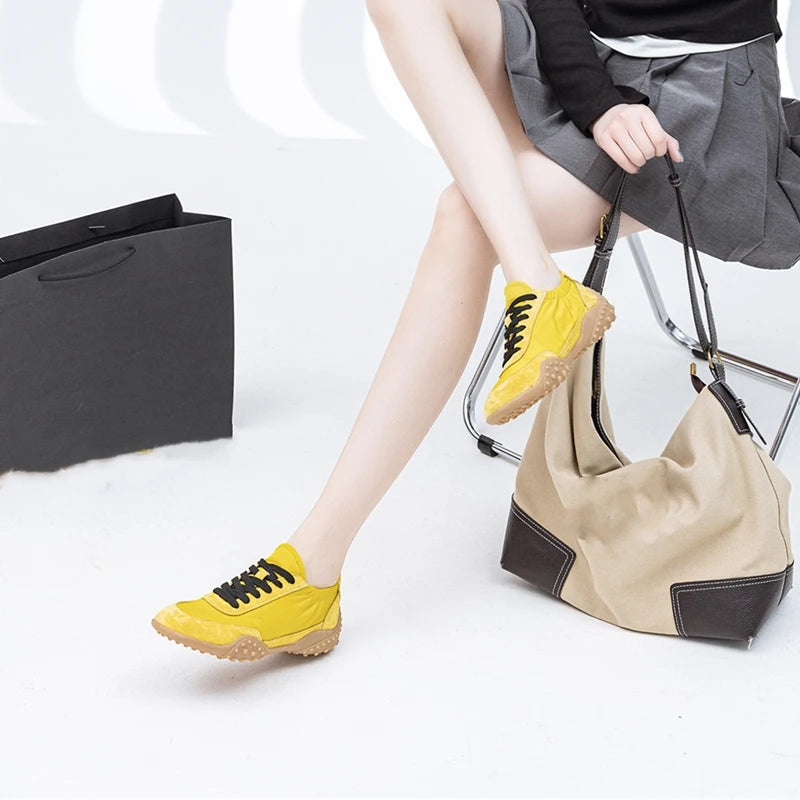 AIYUQI Women Sneakers 2025 New  Flat Non-slip Women's Moral Training Shoes Large Size Running Skateboarding Shoes For Women