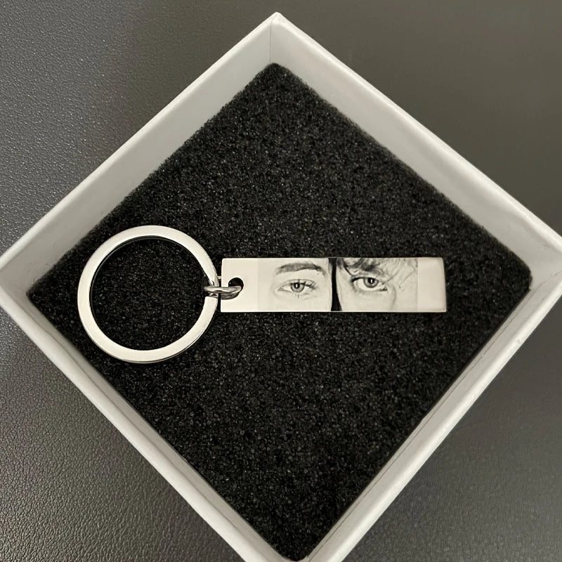 Personalized Customized Eyes Photo Stainless Steel Bracelets With Photo Laser Engraved Eyes Luxury Men's Bracelets Custom Gifts