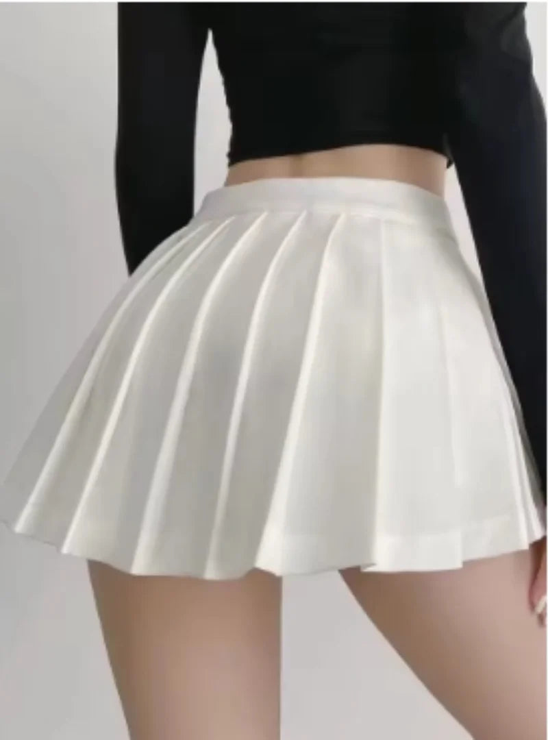 New Women Mini Skirt 2025 Summer New Korean Version College Style Tennis Dance Student Fashionable High Waisted Pleated Skirt