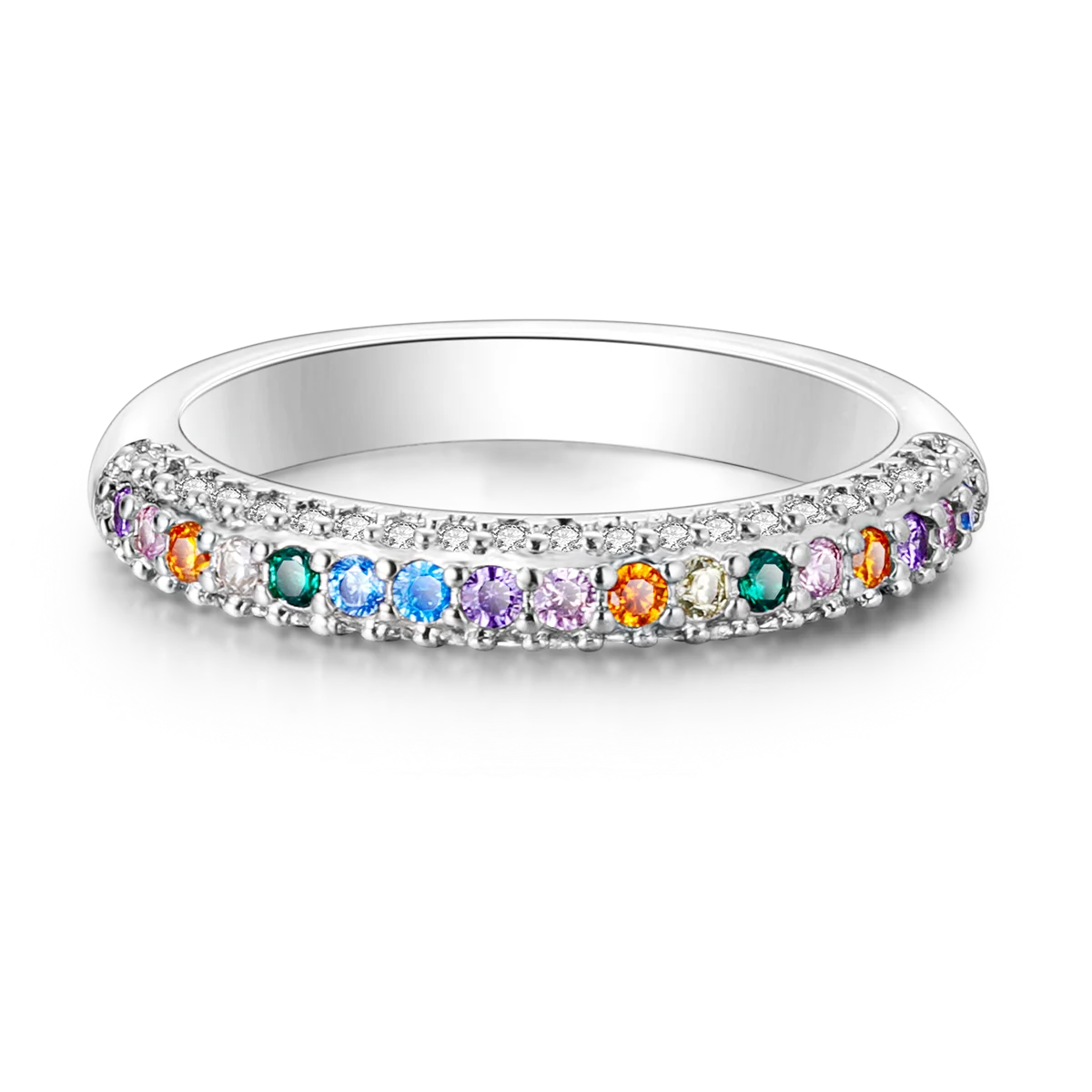 Silver Plated Women Luxury Stackable Ring Real Infinite Flower Daisy Fine Jewelry Rings For Engagement Weddling Party