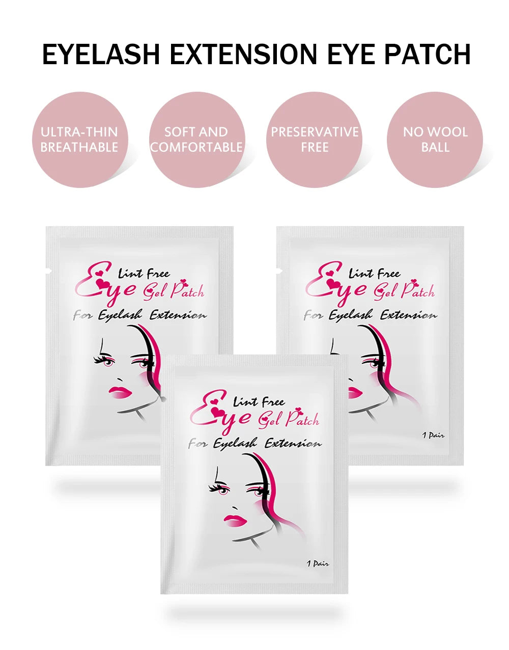 500 Pairs Wholesale Eyelash Extension Supplies Paper Patches Grafted Eye Stickers Under Eye Pads Eye Tips Sticker Lash Eyepatch