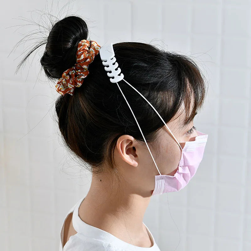 10pcs Mask Holder Adjustable Anti-slip Silicone Mask Strap Buckle Ear Grips Extension Hooks Face Mask Ear Protection Artifact