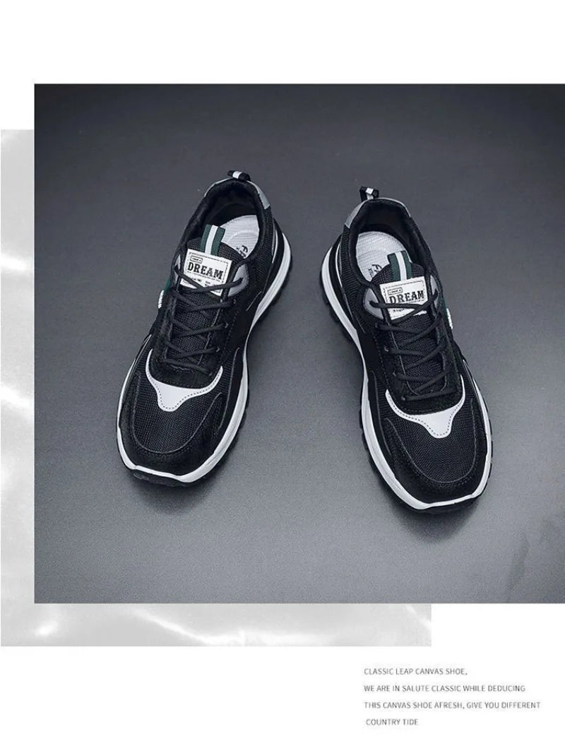 Fashion Men's Shoes Mesh Breathable Casual Sneakers Lace Up Comfort Running Shoes for Men Luxury Tennis Shoes Zapatillas Hombre