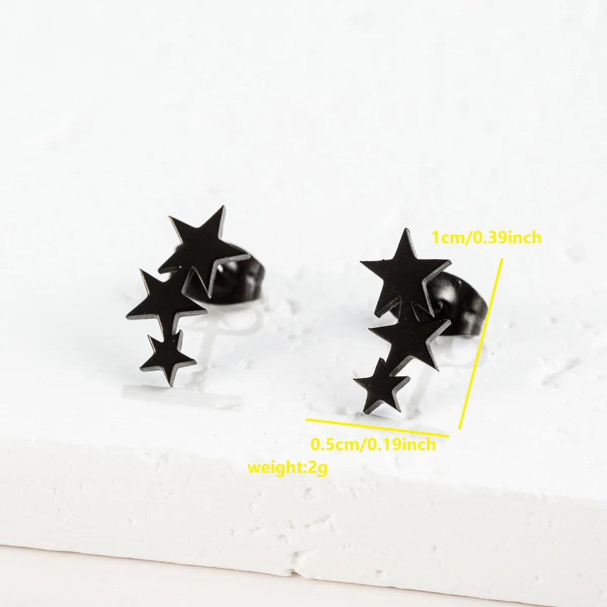 Vintage Simple Star Moon Circle Geometry Stainless Steel Stud Earrings for Women Trendy Earing Piercing Jewelry Gift
