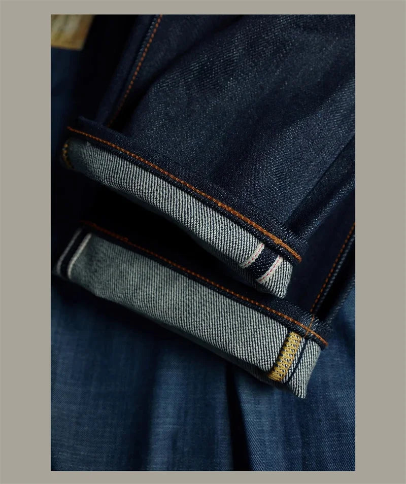 BOB DONG 23oz Extra Heavy Selvedge Denim Jeans Lot 35-3 Raw Denim Slim Straight Leg Pants