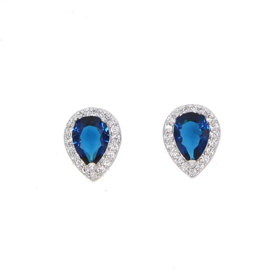 2023 New Arrived Top Quality Classic Fashion Girl Women Jewelry Geometric Shaped Colorful Simple CZ Stud Earring