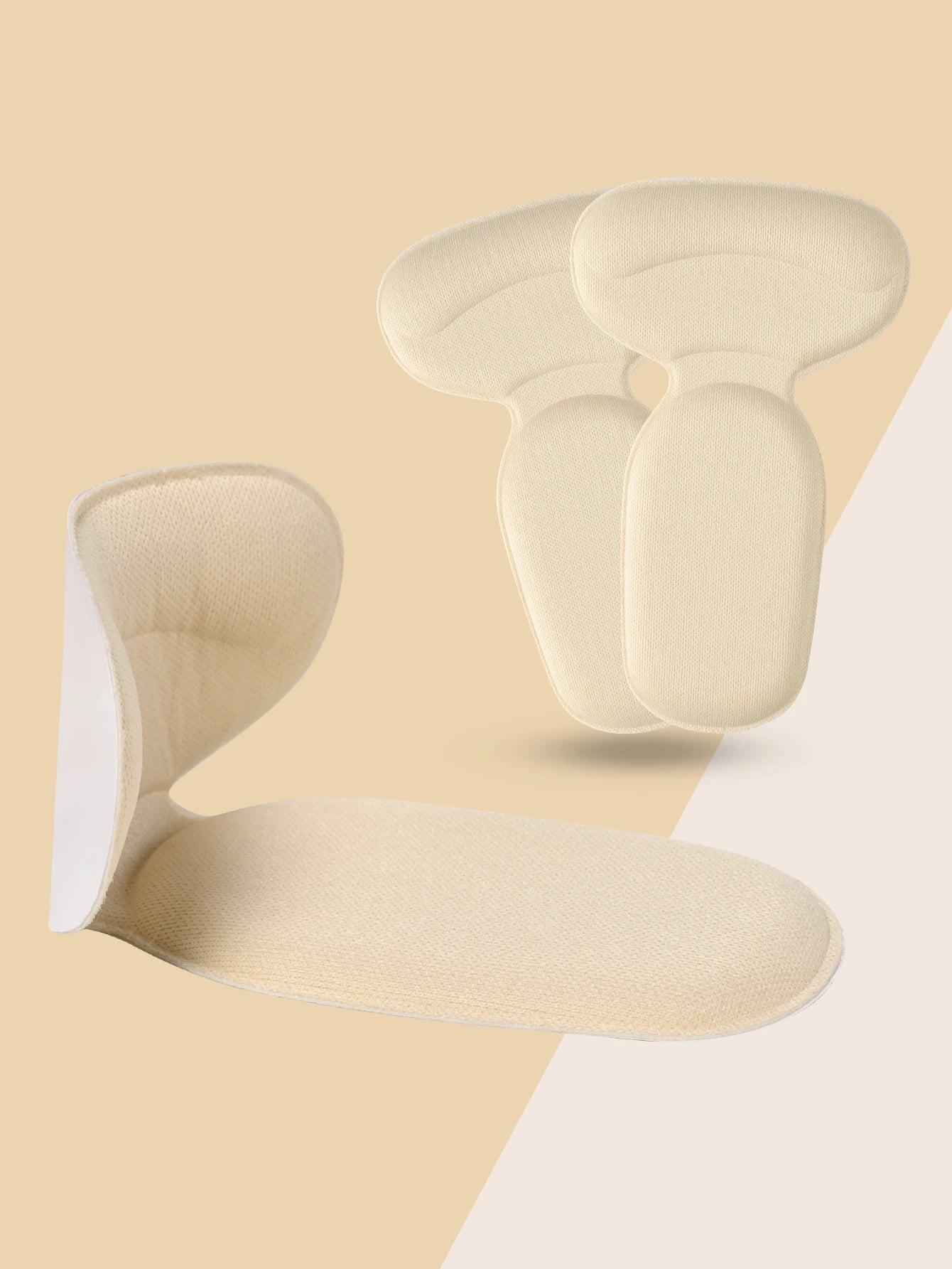 3/6Pairs Heel Pad With Insoles Attached To The Heel, Memory Foam Insoles High Heels, Anti-Wear Shoe Heel Pads