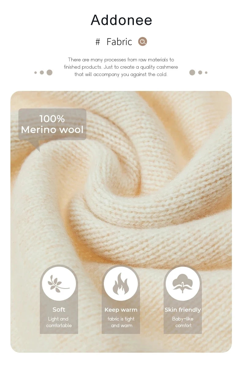 100% Merino Wool Skirt Women's Elastic Waist Cashmere Striped Skirts Office Lady Knitted Simple Dress Thickening Autumn Winter