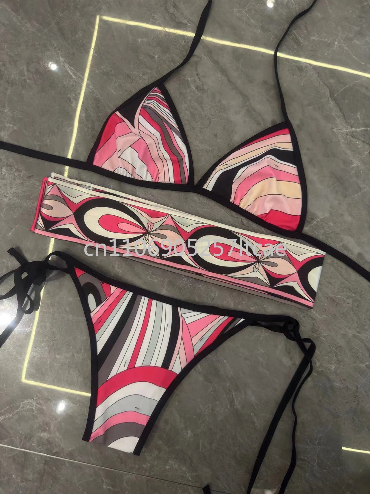 Luxury Design Women's Scarf Bikini Sets Letter Signature Logo Designer Brand Lady Headband Swimsuits