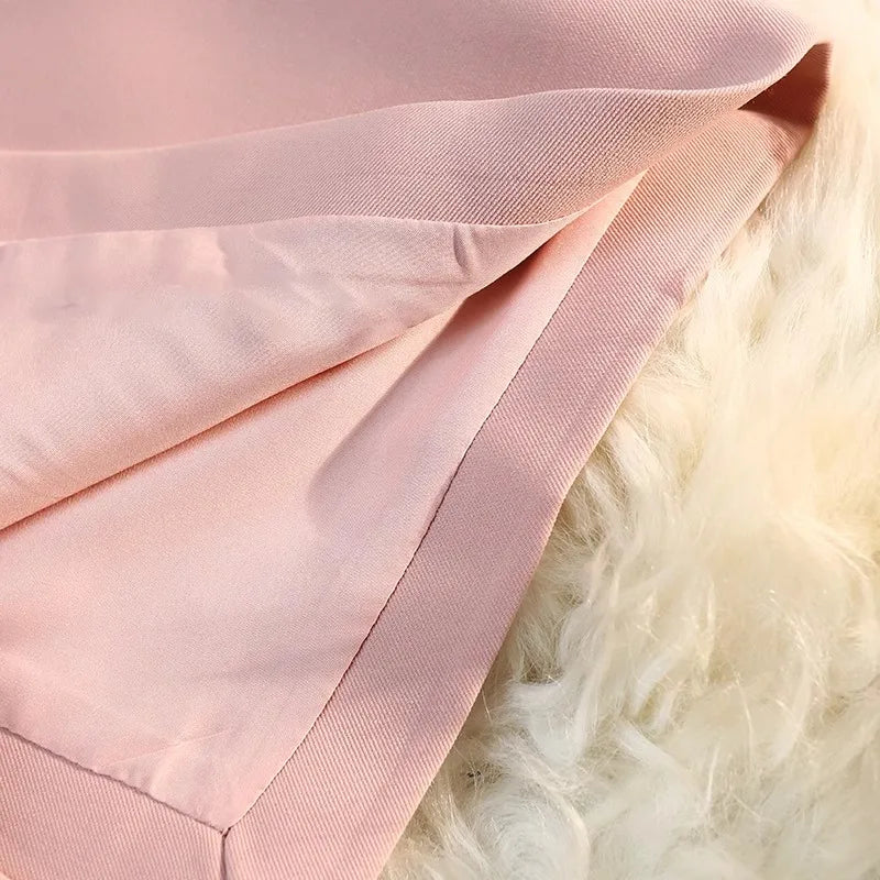 High Waist Suit Sle  Skirt Korean Spring Autumn New Wrap around a Line Skirt for Women Casual Loose Fit a pe