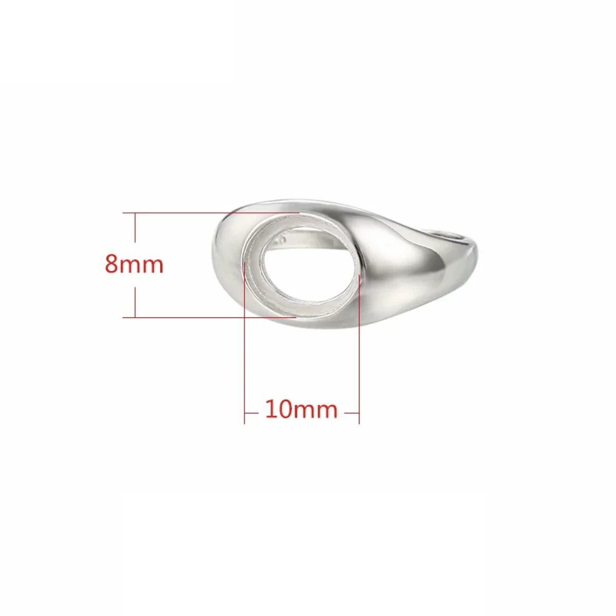Adjustable Ring Blank Fit 7X9/8X10/10X12mm Oval Glass Cabochons Cameo Tray 925 Silver DIY Rings Setting Jewelry Making